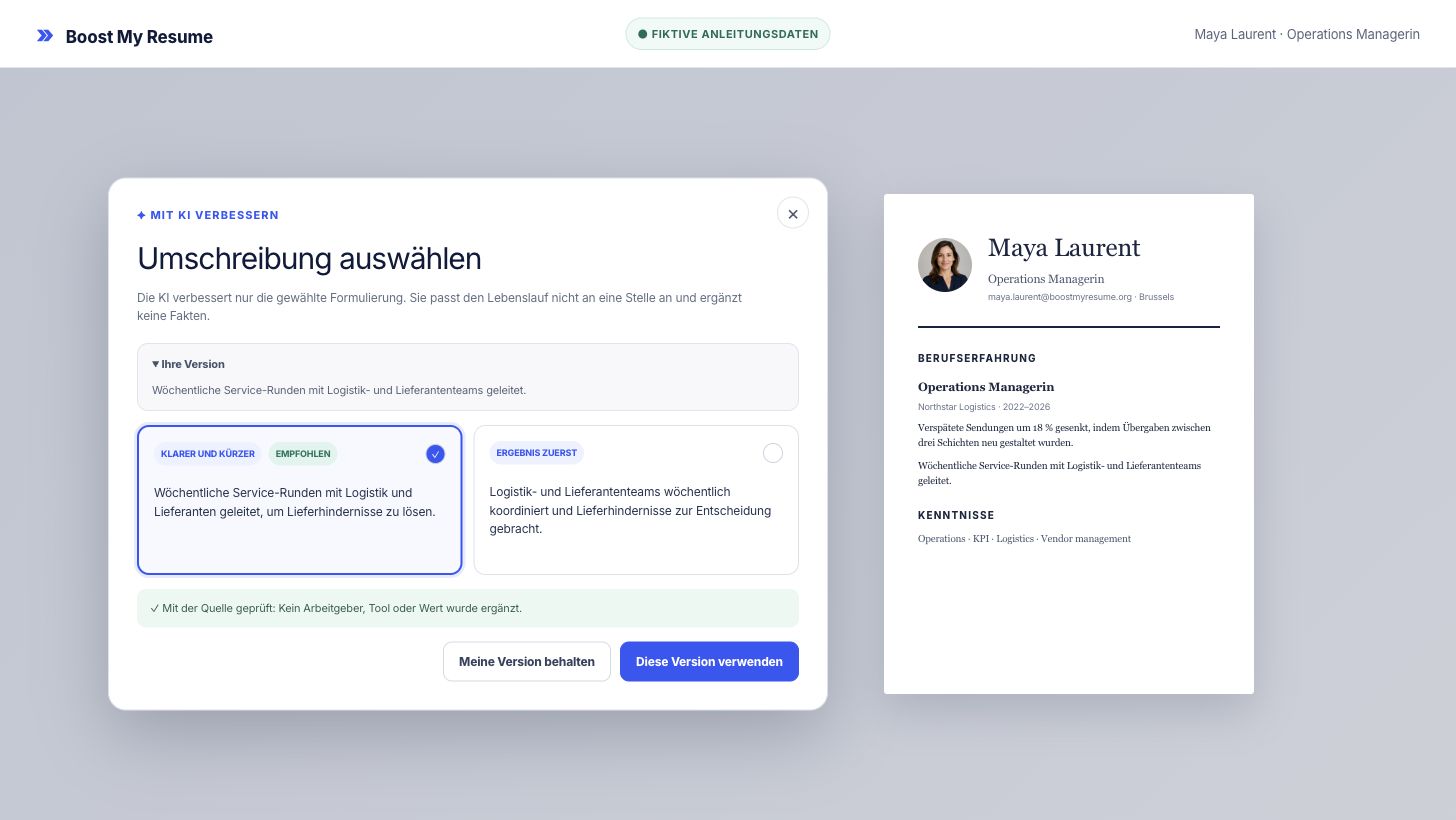 Dialog Mit KI verbessern mit Original-Stichpunkt und belegten Umschreibungen